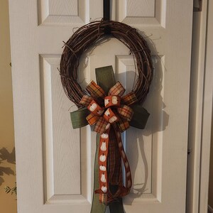 Made To Order. Fall Mailbox Pumpkin Print Bow Railing Post Wreath Lantern image 6