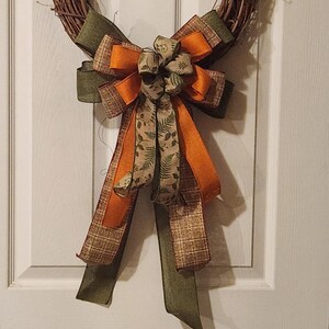 Made To Order. Fall Mailbox Pumpkin Print Bow Railing Post Wreath Lantern image 8
