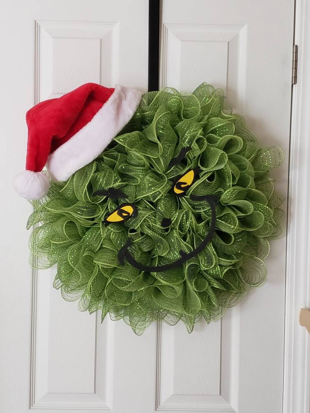 Front Door Grinch Wreath About 18 Inches in Diameter FREE SHIPPING Etsy