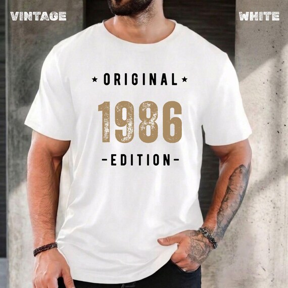40 Geburtstag Vintage T-Shirt, 40 Jahre Geburtstag Outfit, Original Edition 1986 Shirt, Geburtstagsgeschenk, Geschenk für Männer