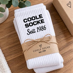 Coole Socke seit..., Personalisierte Geburtstagssocken, Geschenk zum Geburtstag, Lustige Socken, Geschenk für Männer, Geschenk für Kollegen