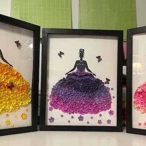 Muurkunst bloemenjurk