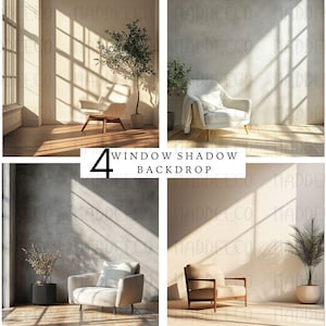 Window Shadow Digital Backdrop, Living Room Window Shadow Photography, Photoshop Overlays, Studio Portrait Photo Background,