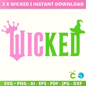 Wicked SVG Glinda Elphaba PNG, Wicked Cricut Cut File T Shirt, Wicked Movie Svg, Change For Good Svg, Wicked Png, Defy Gravity Png, Musical
