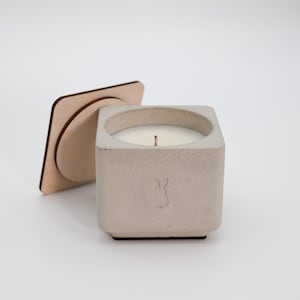 Betonnen kaars met deksel - sojawas en citronellageur tegen muggen - muggenwerend middel | cadeau-idee