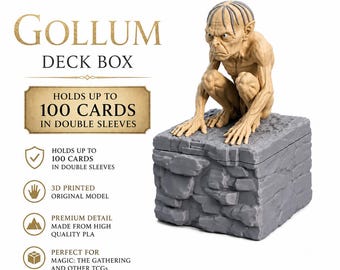 MTG Commander Deck Box LOTR Card Holder | For 100 double-sleeve MTG cards - Commander Deck Box Double Sleeve