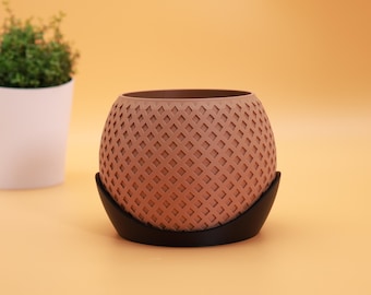 Maceta para suculentas y cactus con platillo - Maceta moderna regalo para vivir - Maceta
