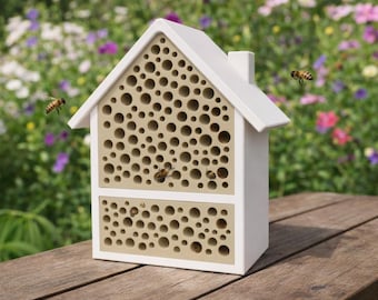 Wildbienen Hotel für den Garten als Nisthilfe Nest für Bienen - Winterschutz für Insekten