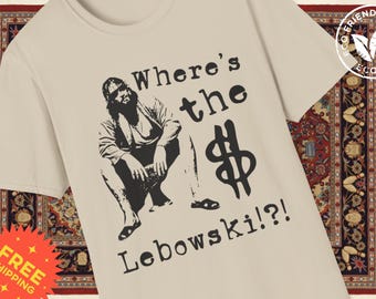Where's the Money Lebowsk T-Shirt  Funny Toilet Scene Silhouette Tee | Big Lebowski Parody Shirt | Unisex Graphic Tee | Movie Merch