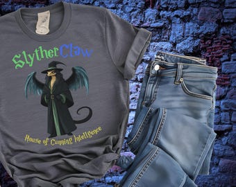 SlytherClaw Ambition Intelligence Fusion T-Shirt | Unique Fantasy-Inspired Apparel | Ideal Gift for Magic Wizarding