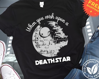 When You Wish Upon a Death Star Tee, Unisex Softstyle T-Shirt, Star Wars Disney Shirt, Geeky Gift, Movie Lover Apparel, Science Fiction Tee