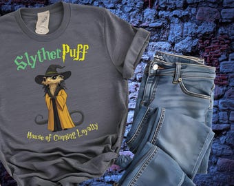 SlytherPuff Ambition Loyalty Fusion T-Shirt | Unique Fantasy-Inspired Apparel | Ideal Gift for Magic Wizarding