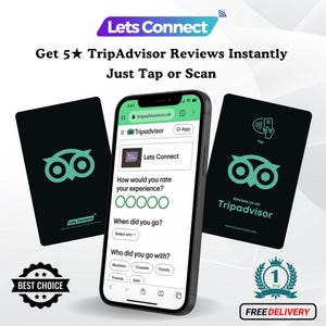 TripAdvisor Review Card: NFC & QR Code - Contactless Feedback