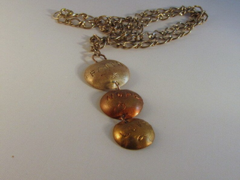 Necklace with Metal Discs Pendant