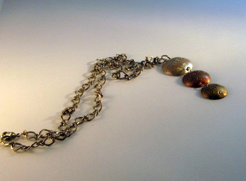 Necklace with Metal Discs Pendant