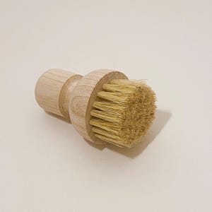 Natural Dish Washing Round Brush Zero Waste Kitchen Brush Organic Cleaning Wooden Round Plastic Free Dish Washing Eco Friendly Round Brush