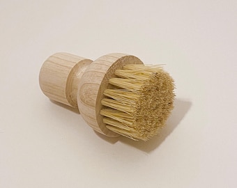 Cepillo de madera para platos: cerdas naturales Tampico, cocina cero residuos