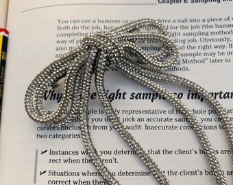 Pinza para el cabello con lazo de diamantes de imitación: accesorio para el cabello de novia plateado