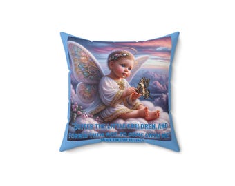 Baby Engel Kissen, Matthäus 19:14 Schrift, Babypartygeschenk