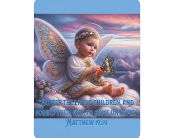 Angel Wings Fleece Baby Blanket: Newborn Gift (30x40)