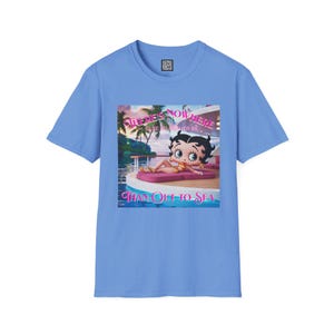 Betty Boop Tropical Unisex T-Shirt, Beach Lover Tee, Summer Vibes Shirt, Retro Cartoon Apparel, Gifts for Her, Fun Vacation Top