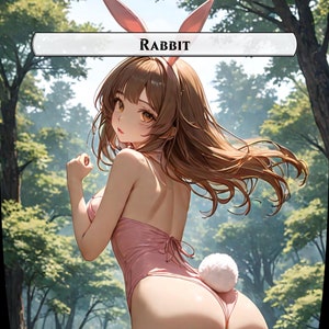 Token de coelho - Vários estilos - MTG Anime Proxy