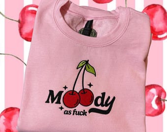 Moody AF Embroidered Sweatshirt