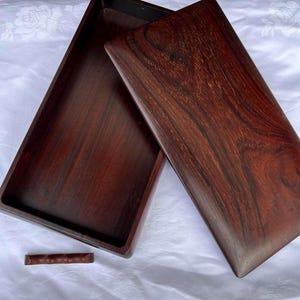 Vintage Japanese Wooden Writing Box - Calligraphy Set, Antique Karaki Suzuri Bako, Brush Box, Document Organizer, Traditional Stationery
