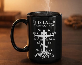 Orthodox Schema Cross-mok – later dan je denkt | Christelijke koffiemok kloosterkruis Oosters-orthodox cadeau
