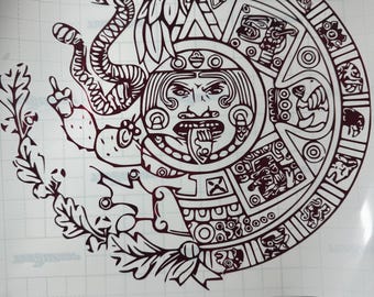 Azteca Escudo de México decal sticker