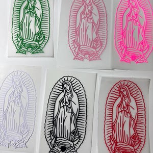 Calcomanía de la Virgen de Guadalupe