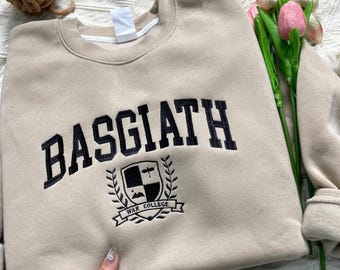 Embroider Fourth Wing Sweatshirt, Basgiath War College Sweatshirt, Dragon Rider Sweatshirt, Bookish Sweatshirt, Fourth Wing Merch