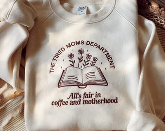 Sudadera bordada del Departamento de Mamás Cansadas, camiseta de Mamá Genial, camiseta de Mamá Cansada, camiseta de Mamá Torturada, camiseta de Mamá Divertida, camiseta del Día de la Madre