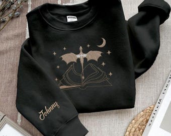 Sudadera bordada Fourth Wing, sudadera Basgiath, Basgiath War College, sudadera Dragon Rider, Fantasy Reader, Xaden Riorson