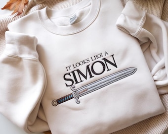 Simon the Sword Embroidered Sweatshirt, Quicksilver Sweatshirt, Kingfisher Sweatshirt, Fantasy Book Dragon Shirt, Fantasy Book Club Merch