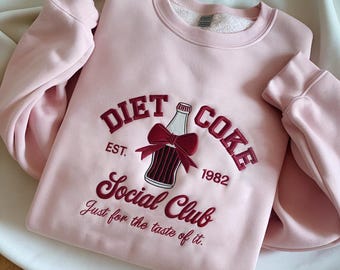 Geborduurd sweatshirt cola light social club, sweater cola, sweater cola light, sweater cola coquette, sweater cola light, fantrui cola light