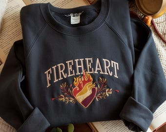 Vintage Fire-heart Embroidered Sweatshirt, To Whatever End Shirt, SJM Embroidered Merch, Throne of Glass Shirt, You Do not Yield Sweatshirt
