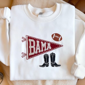 Op maat geborduurd wimpelshirt met teamnaam, geborduurd wimpelshirt, aangepast wimpelshirt, sweatshirt college Football Games