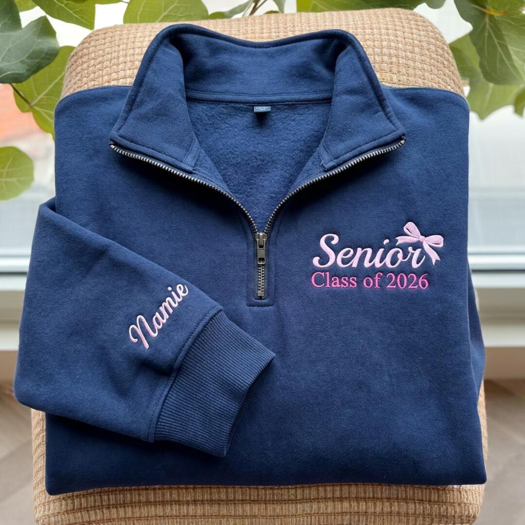 Spring Graduation Sweater Personalized Graduation Embroidered Sweatshirt, Class of 2026 Shirt ...