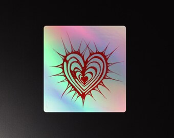 Bleeding Heart Holographic sticker