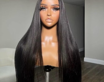 Glueless HD Lace Silky Straight Closure Wig