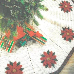 Vintage Christmas Crochet Tree Skirt PDF Pattern CH1008