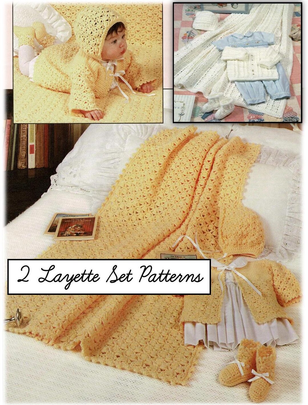 Layette Pattern Vintage Crochet Baby Layette Pattern, Size 6 Months (PDF Pattern) - Etsy