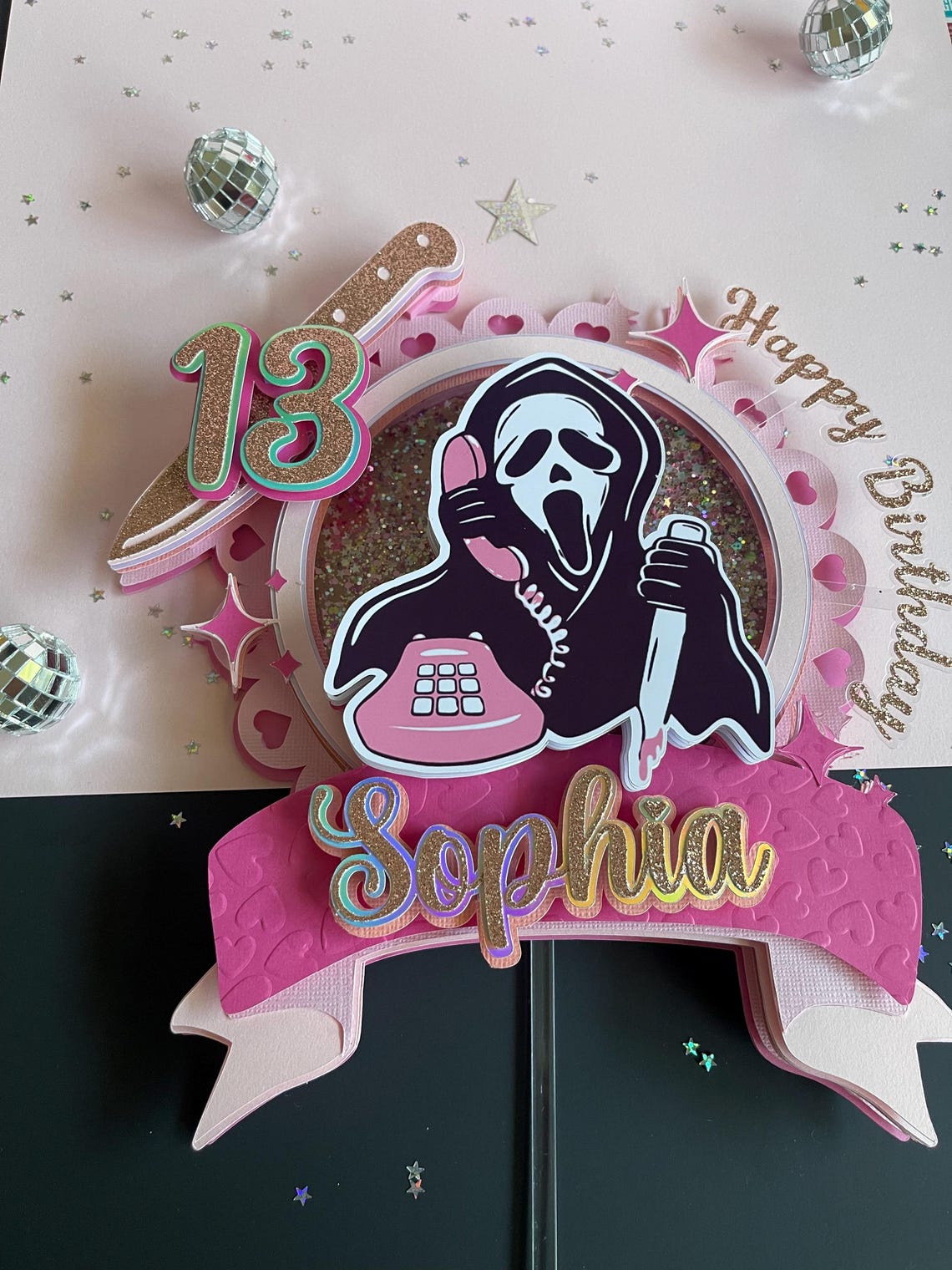 Scream Ramo Toppers Scream Cake Topper, Halloween, Spooky Scream Party Favors Shaker Cake ...