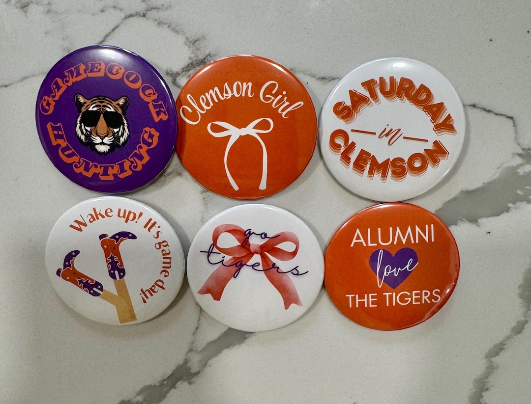 Clemson Game Day 2.25 Inch Buttons - Etsy