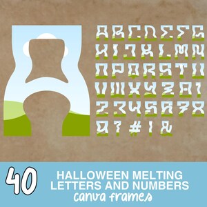 Brutalist Font Canva-ramar: Vågiga fotomallar (digital nedladdning)