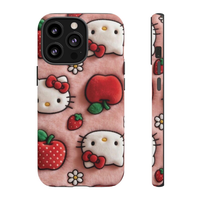 Hello Kitty Strawberry Pattern phone case | Cute Character iPhone Case image 11