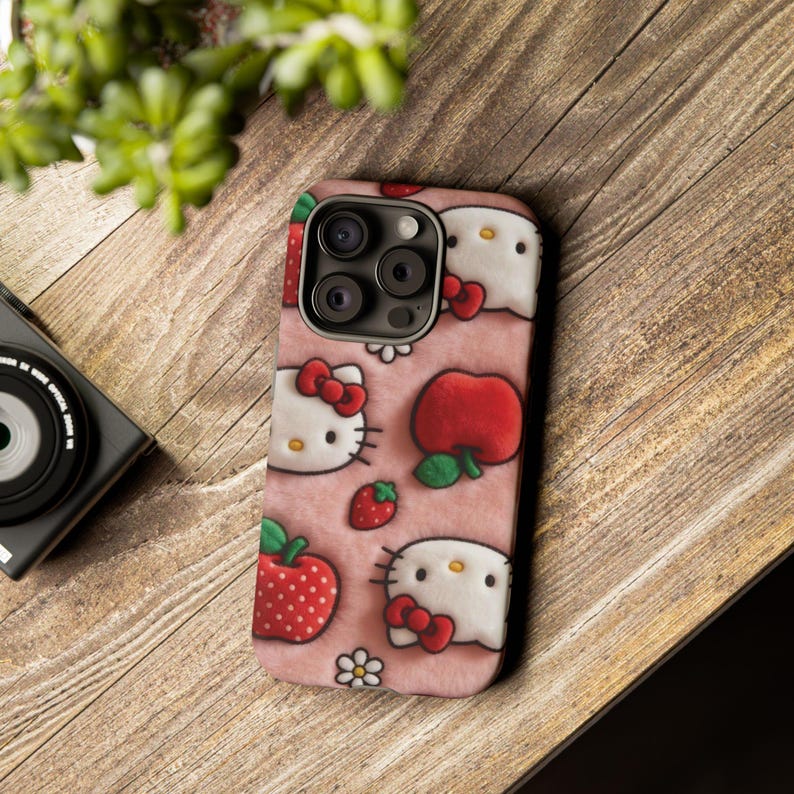 Hello Kitty Strawberry Pattern phone case | Cute Character iPhone Case image 8