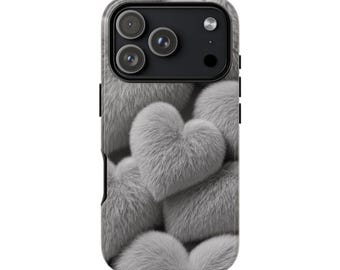 Fuzzy Heart Pattern Phone Case | Tough Cases