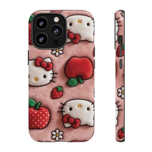 Hello Kitty Strawberry Pattern phone case | Cute Character iPhone Case image 9